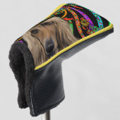 Afghaanse windhond Mexico Golfheadcover (3/4 voorkant)