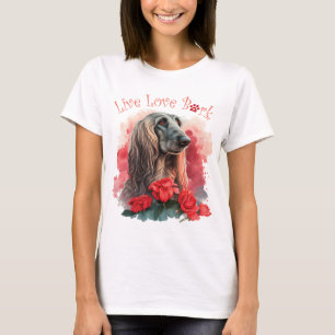 Afghaanse Windhond Moeder Bloemen T-shirt