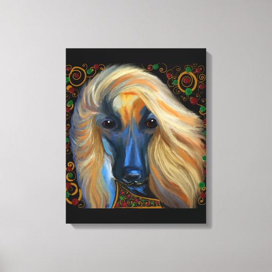 Afghaanse windhond op canvas afdruk (Voorkant)