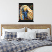 Afghaanse windhond op canvas afdruk (Insitu (Slaapkamer))
