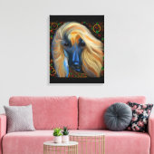 Afghaanse windhond op canvas afdruk (Insitu (Woonkamer))