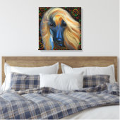 Afghaanse windhond op canvas afdruk (Insitu (Slaapkamer))