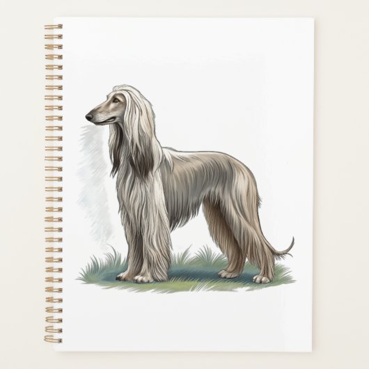 Afghaanse windhond planner (Voorkant)