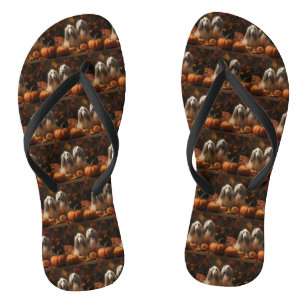 Afghaanse windhond Puppy Herfst Plezier Pompoen Teenslippers