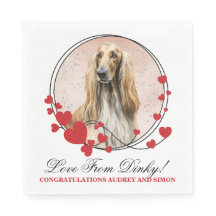 Afghaanse windhond rode hart trouwfoto hond