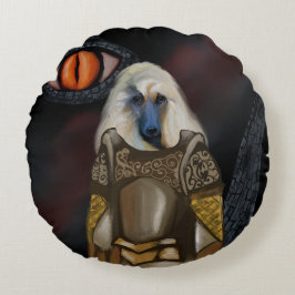 Afghaanse windhond  rond kussen