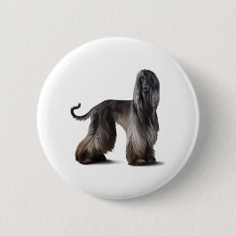 Afghaanse windhond ronde button 5,7 cm