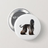 Afghaanse windhond ronde button 5,7 cm (Voorkant /achterkant)