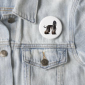 Afghaanse windhond ronde button 5,7 cm (In situ)