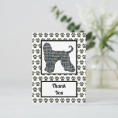 Afghaanse windhond silhouet bedankt briefkaart (Staand voorkant)