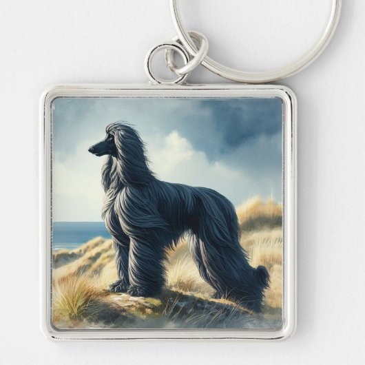 Afghaanse windhond sleutelhanger (Voorkant)