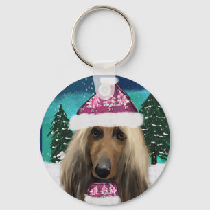 Afghaanse windhond sleutelhanger