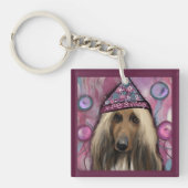 Afghaanse windhond sleutelhanger (voorkant)