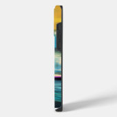 Afghaanse windhond strand surfen schilderij iPhone hoesje (Linkerkant)
