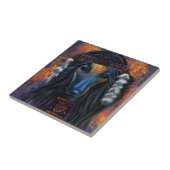 Afghaanse windhond tegeltje (Zijkant)