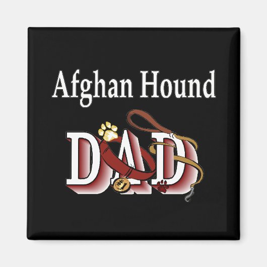 Afghaanse windhond vader magneet (Voorkant)
