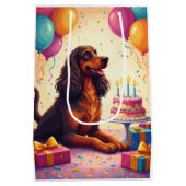 Afghaanse windhond verjaardagsfeest medium cadeauzakje (Achterkant)