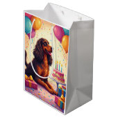 Afghaanse windhond verjaardagsfeest medium cadeauzakje (Achterkant Gekanteld)