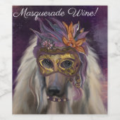 Afghaanse windhond wijn etiket (Enkel label)