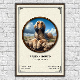 Afghaanse Windhond Zoölogie Serie Poster