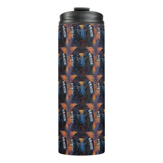 Afghaanse windhond  Zuidwesterse  Kunst Thermosbeker (Voorkant)