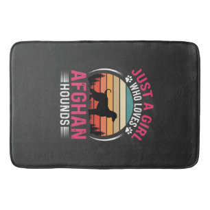 Afghaanse windhonden Retro zonsondergang hondenlie Badmat