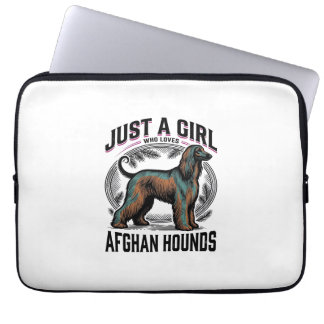 Afghaanse windhondliefhebber vintage hond moeder s laptop sleeve