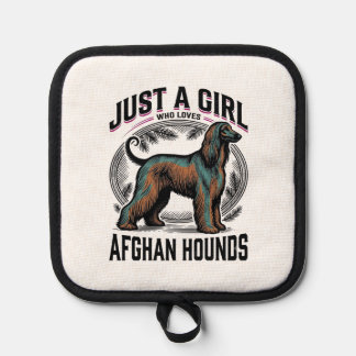Afghaanse windhondliefhebber vintage hond moeder s pannenlap