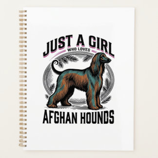 Afghaanse windhondliefhebber vintage hond moeder s planner