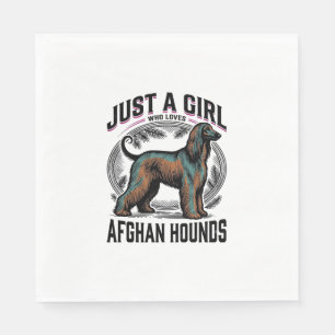 Afghaanse windhondliefhebber vintage hond moeder s servet