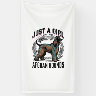 Afghaanse windhondliefhebber vintage hond moeder s spandoek
