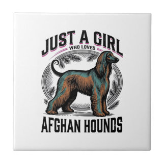 Afghaanse windhondliefhebber vintage hond moeder s tegeltje