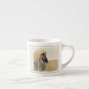 Afghaanse windhondschilderij - Mooie originele hon Espresso Kop