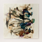 Afghan Athan Dance Puzzle Legpuzzel (Horizontaal)
