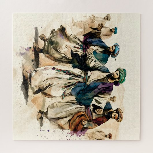 Afghan Athan Dance Puzzle Legpuzzel (Horizontaal)