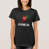 Afghan Flag Country Map Outline Afghanistan T-shirt (Voorkant)