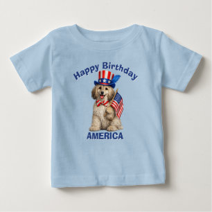 Afghan Hound (2v) Patriottisch Kinder T-Shirt