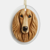 Afghan Hound 3D geïnspireerd Keramisch Ornament (Rechts)