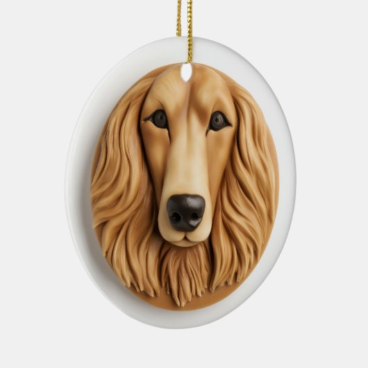 Afghan Hound 3D geïnspireerd Keramisch Ornament (Rechts)