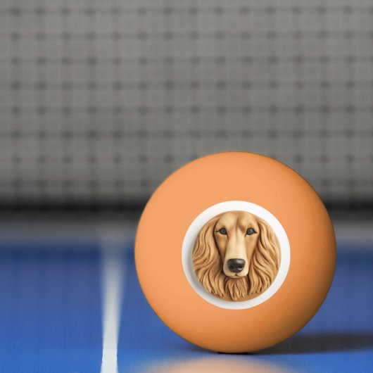 Afghan Hound 3D geïnspireerd Pingpongbal (Net)