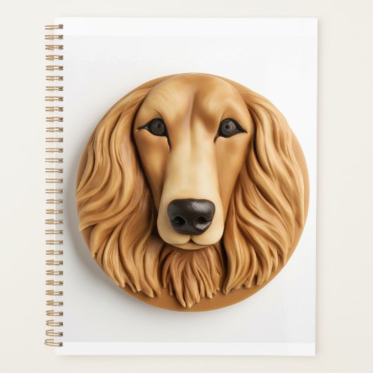 Afghan Hound 3D geïnspireerd Planner (Voorkant)