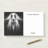 Afghan Hound Abstract Art Dog Naam Post-it® Notes (Op bureau)