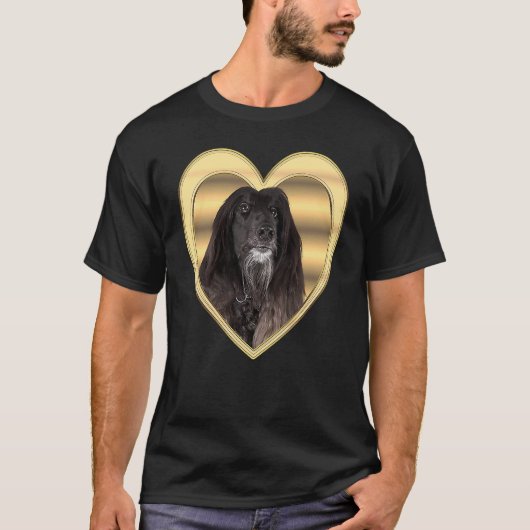 Afghan Hound  Afghan Hound Dog Heart   Afghan Houn T-shirt (Voorkant)