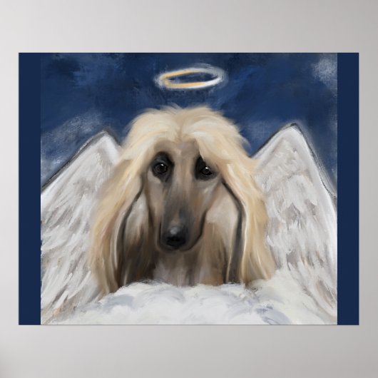 Afghan Hound Angel Poster (Voorkant)