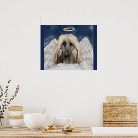 Afghan Hound Angel Poster (Keuken)