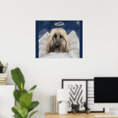 Afghan Hound Angel Poster (Thuiskantoor)