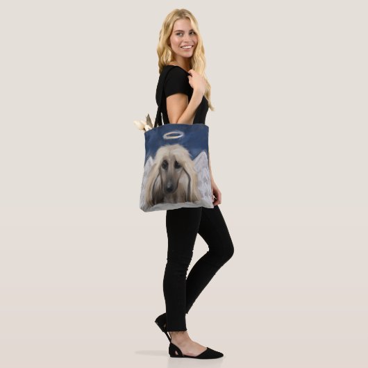 Afghan Hound Angel Tote Bag (Op model)