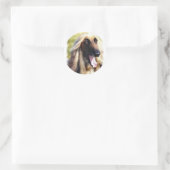 Afghan Hound Art Gifts Ronde Sticker (Tas)