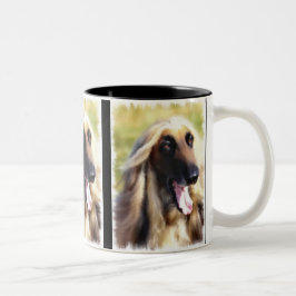 Afghan Hound Art Gifts Tweekleurige Koffiemok