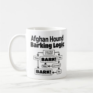 Afghan Hound Barking Logic Koffiemok